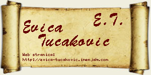 Evica Tucaković vizit kartica